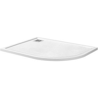 Душевой поддон из искусственного камня BelBagno Uno 120x80 L TRAY-MR-UNO-RH-120/80-550-35-W-L-CR Белый